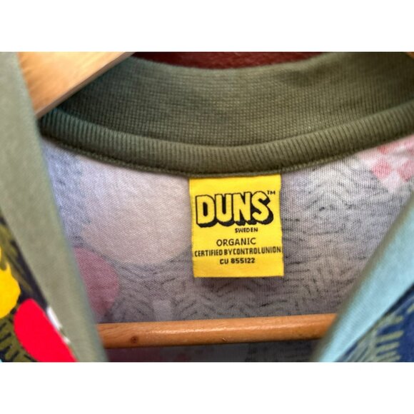 Duns Sweden Organic Cotton Kids Zip Suit Size 104 3-4 Years Heart Pine Print - Picture 3 of 6